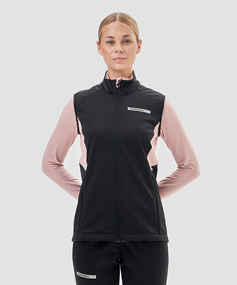 Жилет тренировочный Nordski Core Black/Soft Pink W