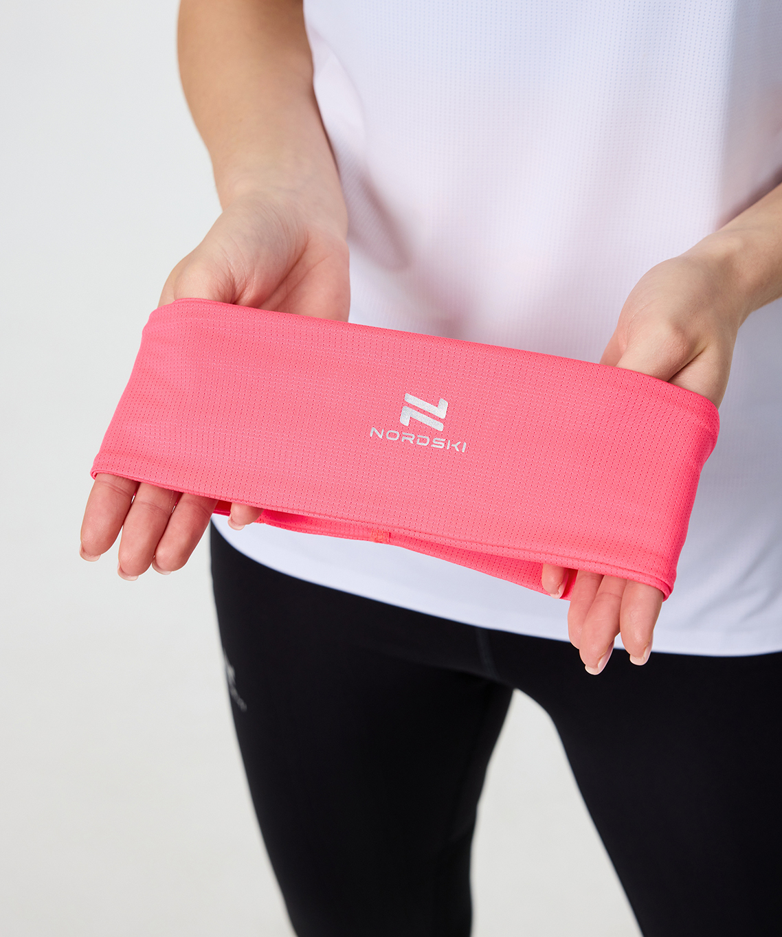 Повязка Nordski Run Neon Pink