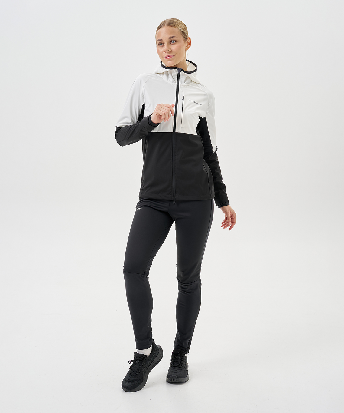 Тренировочная куртка Nordski PRO TOUR HOOD White/Black W